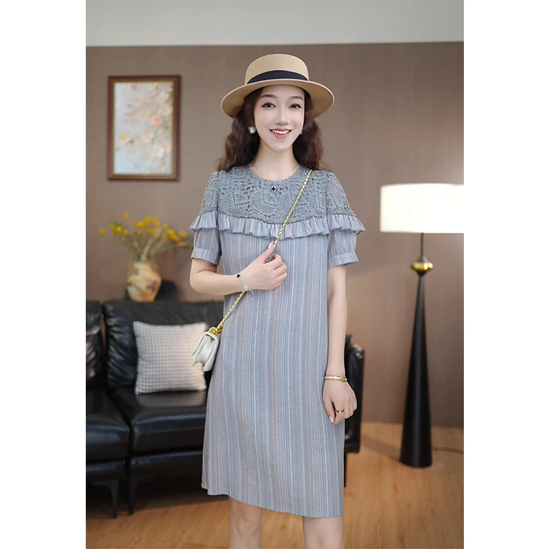 【诗诗轻奢推荐】 彩虹飘  2874  时尚女装连衣裙 气质