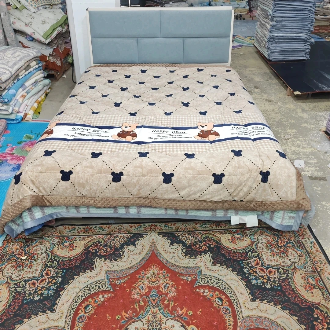 牛奶绒豆豆被《咖色坐熊》1.5米✕2米