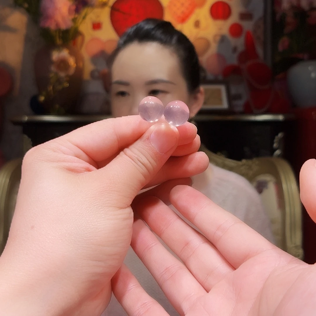 水晶耳饰18K金镶嵌手串