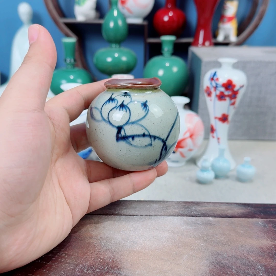陶瓷手工小花器摆件