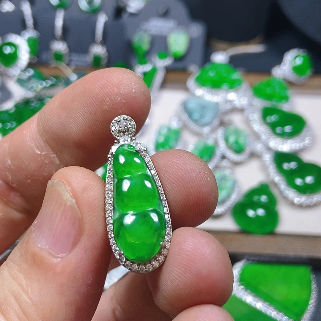 翡翠银S925镶嵌吊坠(不含链)721吊坠