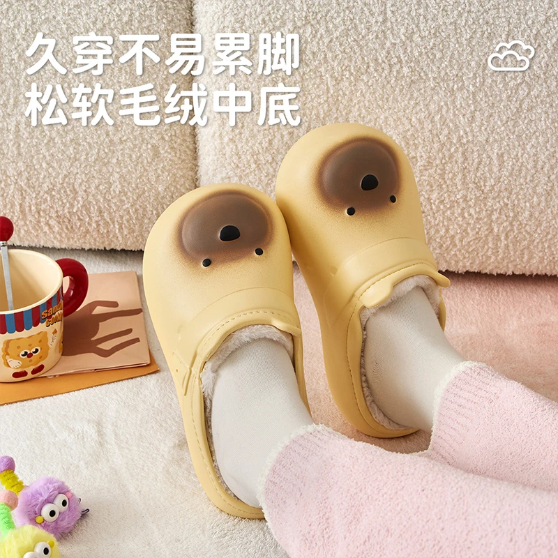 防水棉拖鞋男女款冬季新款室内保暖防滑踩屎感家居棉鞋