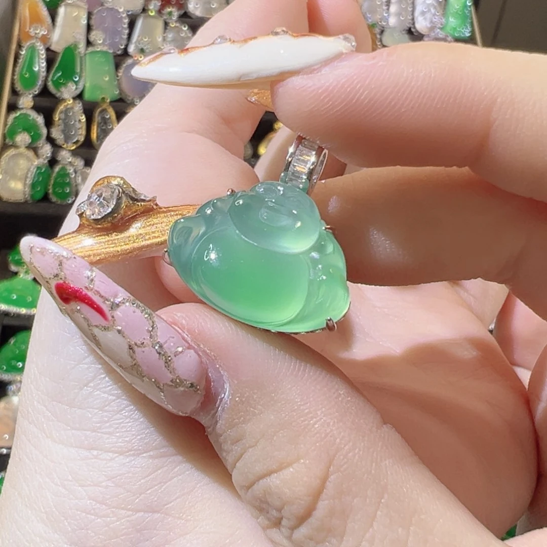 玛瑙/玉髓颈饰银S925镶嵌