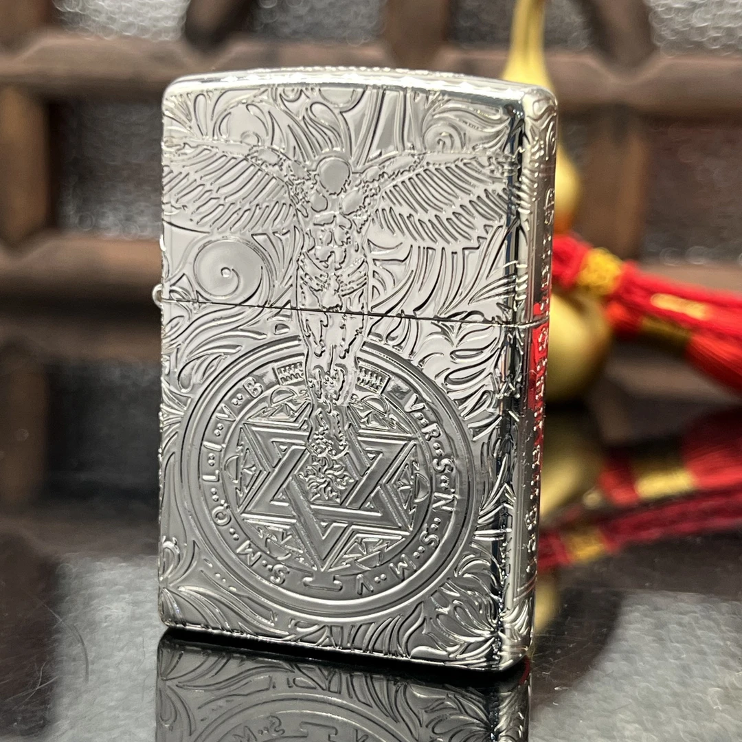 ZIPPO/之宝打火机  天使守护常规亮银环绕精雕【小飞甄选】DYJ1