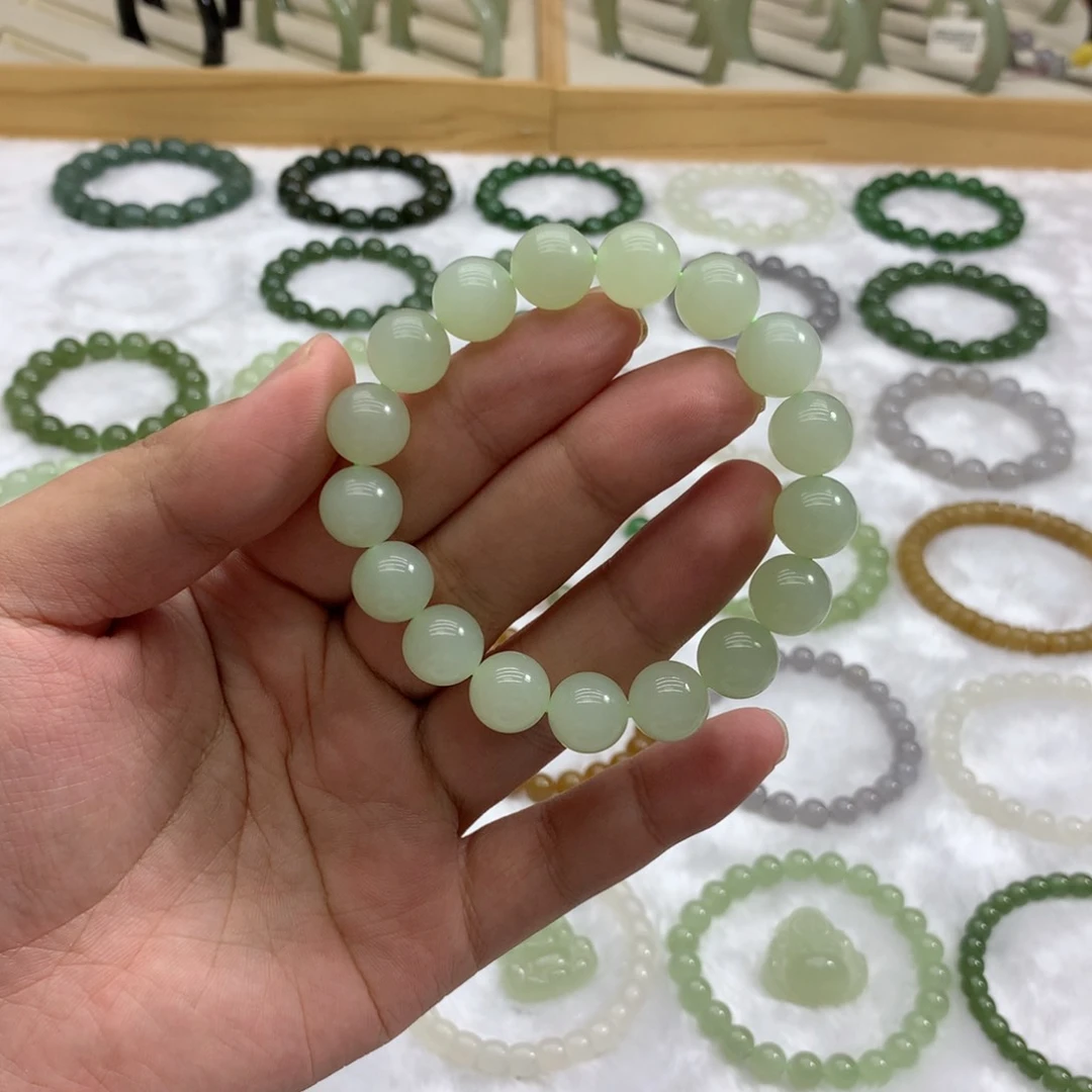 未镶嵌手串和田玉（冰晴水12）