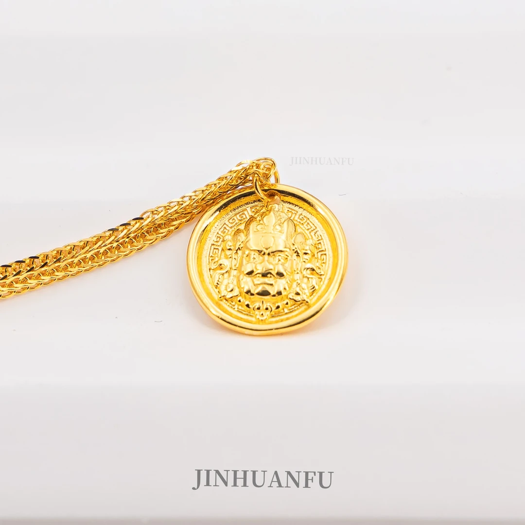 坠链均足银 坠链均足银 黄财神套链 厚包工艺手工时尚复古女王