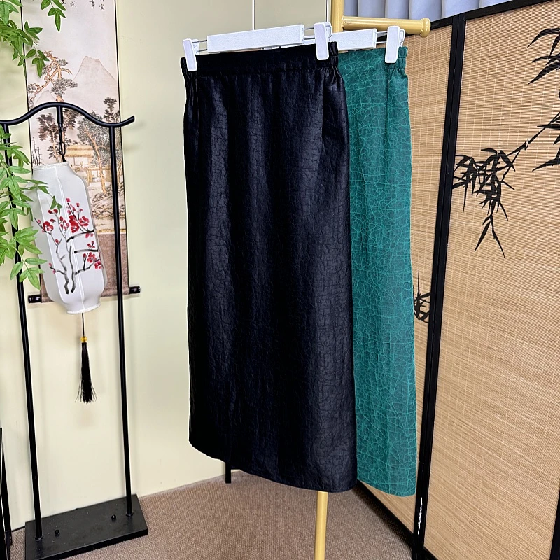 【原龟半身裙】香云纱半身裙显瘦气质时尚高腰百搭休闲夏季开叉