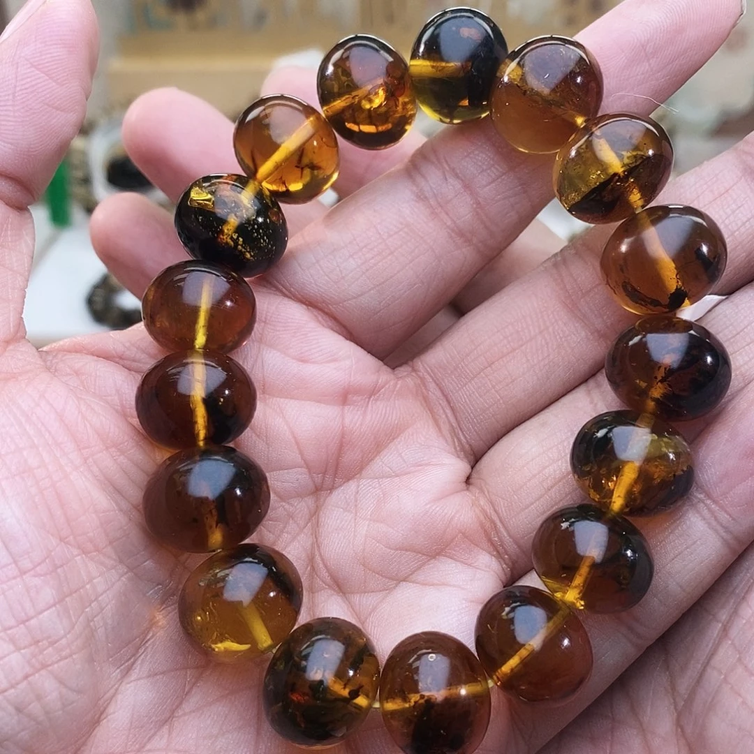 琥珀未镶嵌裸石15植物