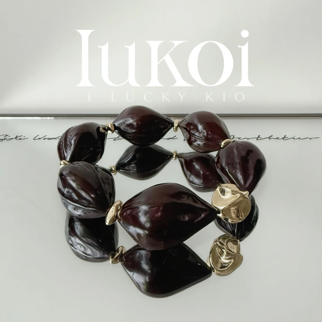 合成金属石英石手链 ｜IUKOI ｜紫皮橄榄核 ｜