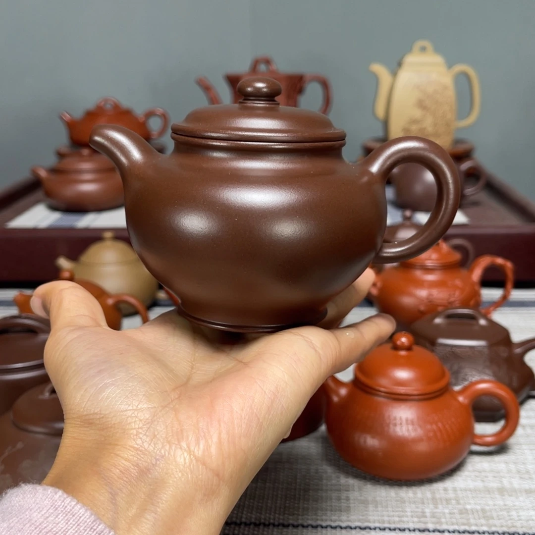 用***6茶壶紫砂半手掇只230cc