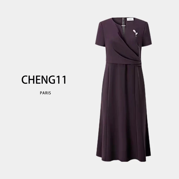 BAO Z-2205显瘦收腰设计感通勤职场气质时尚连衣裙