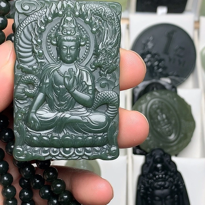 和田玉（青玉）未镶嵌颈饰