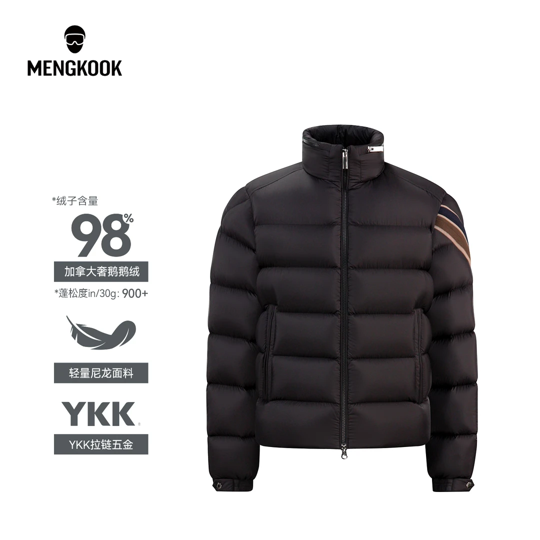 【加拿大奢鹅98鹅绒】超轻量尼龙面料立领款隐藏风帽鹅绒服9315