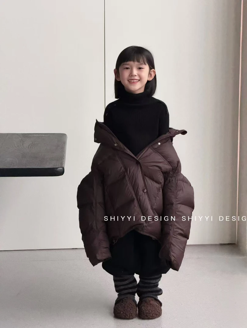 【SHIYYI】2025新款亲子（可溯源鹅绒）摩卡棕三防安心白鹅绒羽绒服