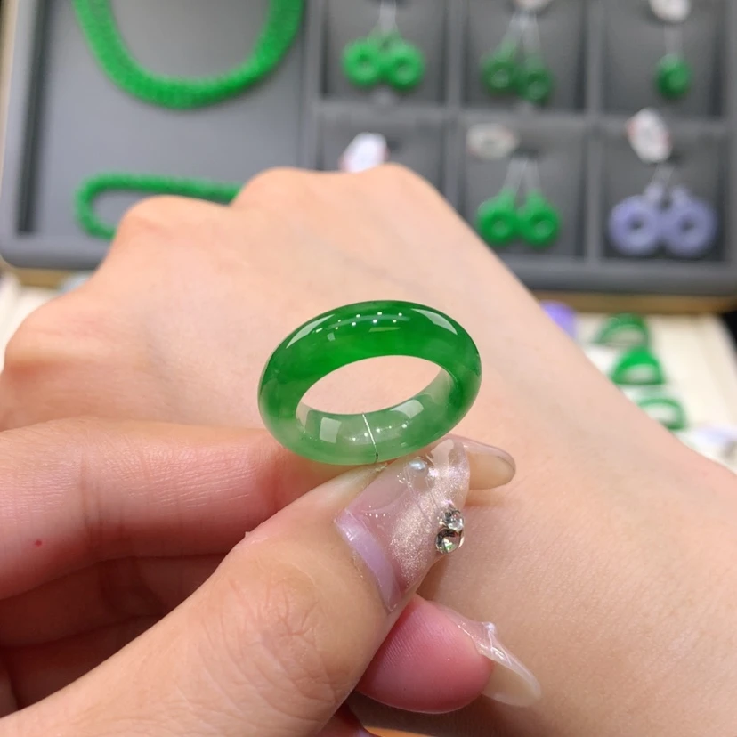 【闪购商品】未镶嵌戒指翡翠10号（新品）