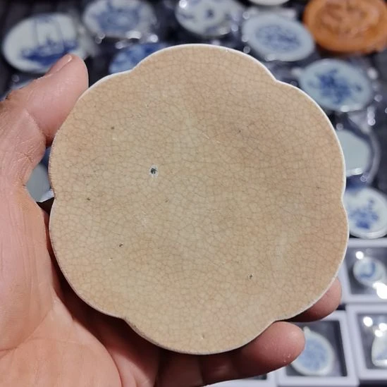 瓷片青花影青杯垫学习标本