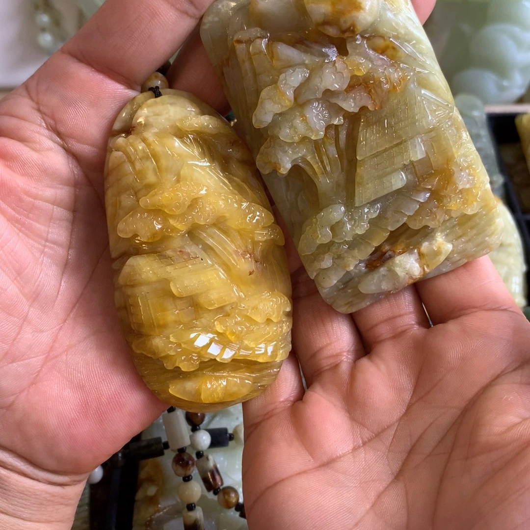 蛇纹石玉颈饰未镶嵌任*