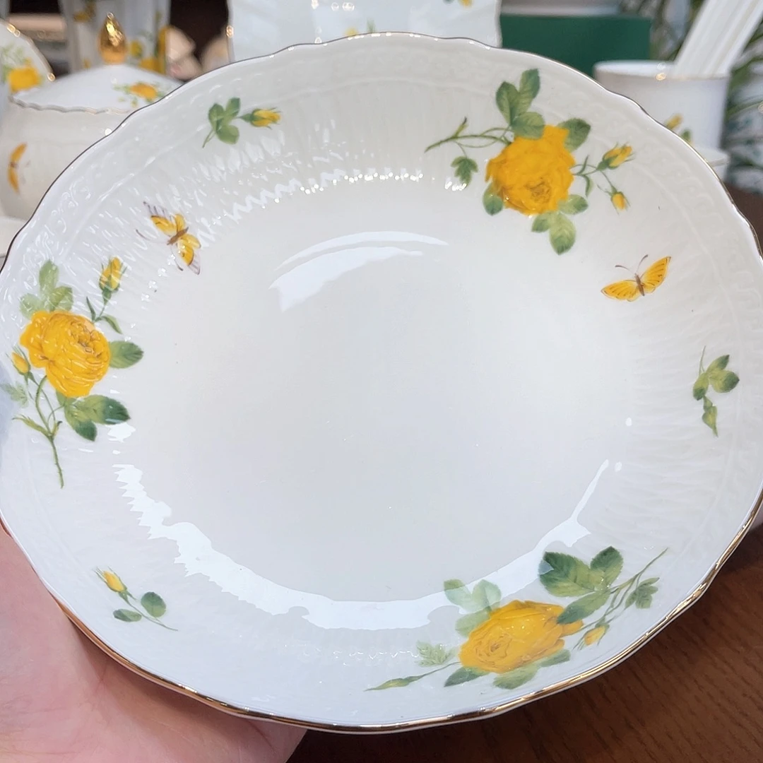 骨瓷汤菜盘——————-