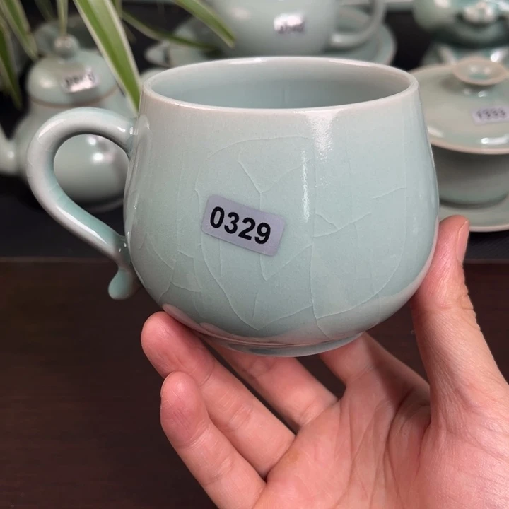 杯0329 汝州原矿仿古釉