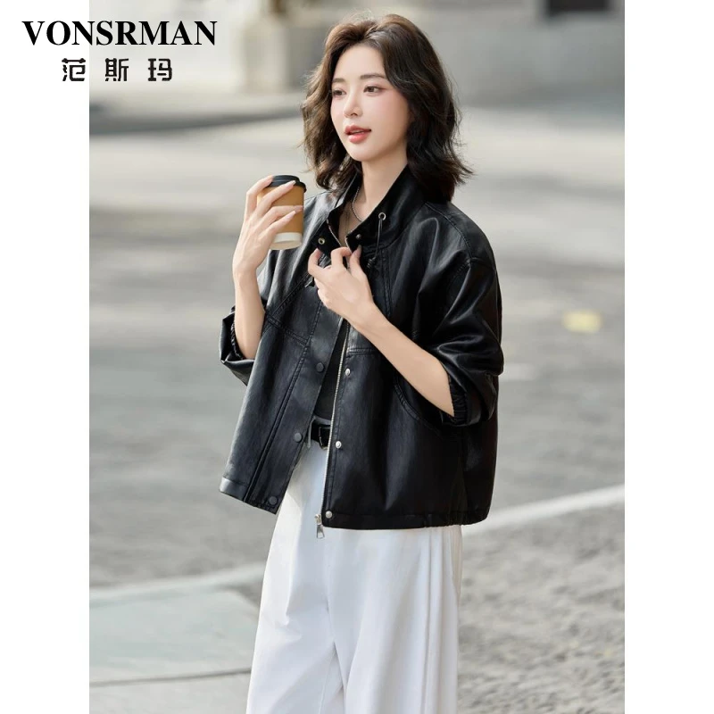 黑色皮衣外套女2025秋新款小个子百搭休闲超火酷飒风短款夹克上衣