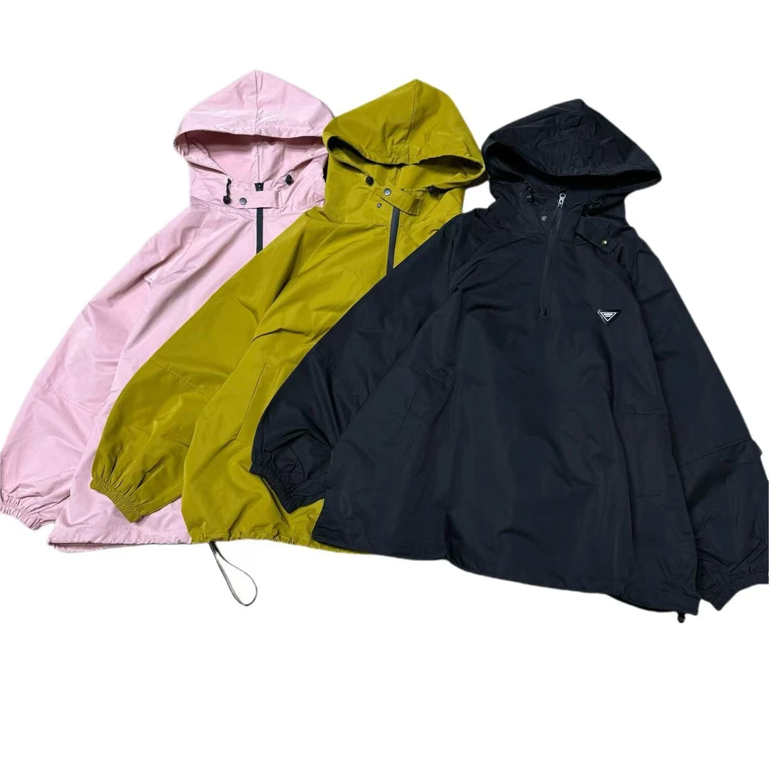 【D·yuan】防水拉链连帽宽松休闲时尚冲锋衣