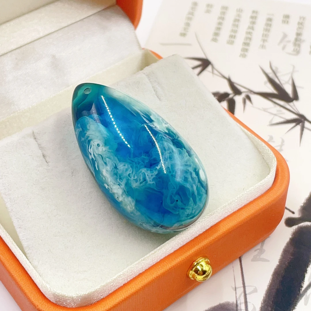 吊坠 3759  浅蓝色椭圆吊坠多样性发货