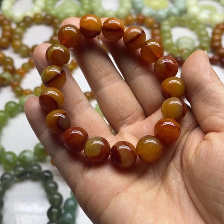 蛇纹石玉手串未镶嵌?*