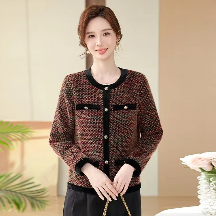 新春款中式盘口拼接民族风上衣复古洋气小香风百搭上衣