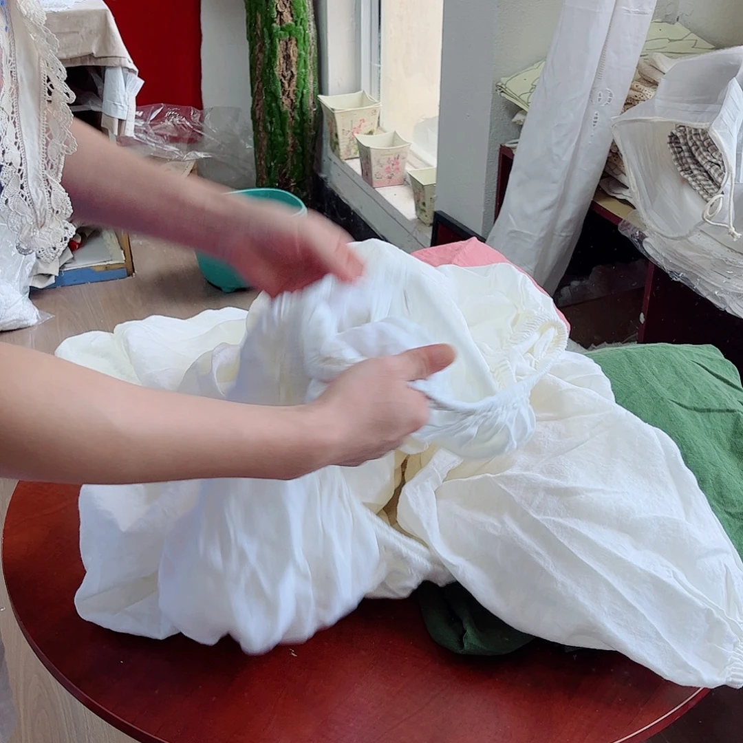 毛绒亚麻棉033-1.5米床笠白