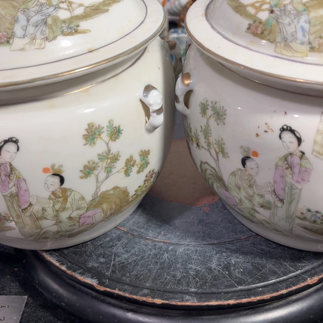 不***！陶摆件粉彩瓷器111111111-11111