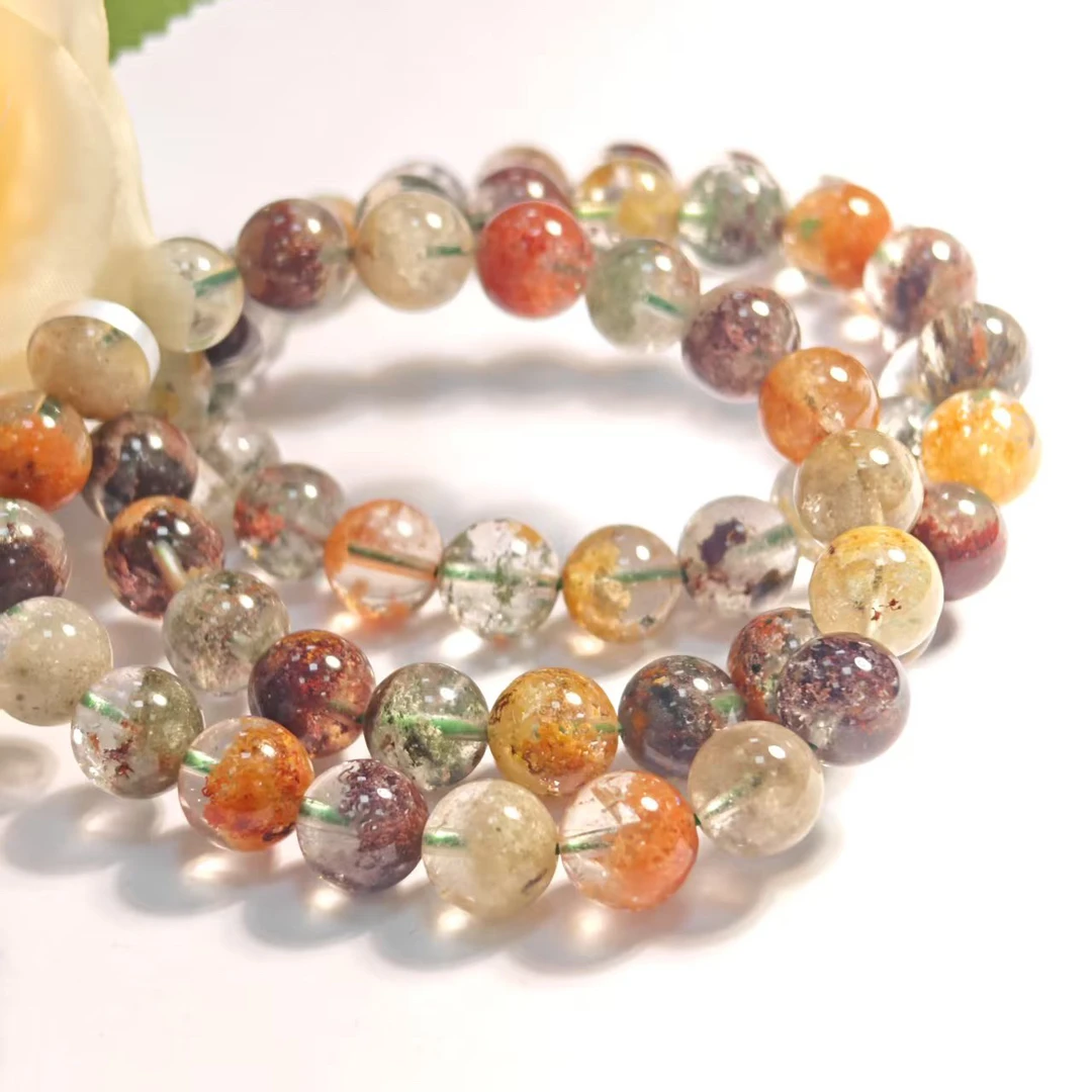 【书记甄选】天然四季幽灵单圈手链 多样性发一件 约9mm ck1127