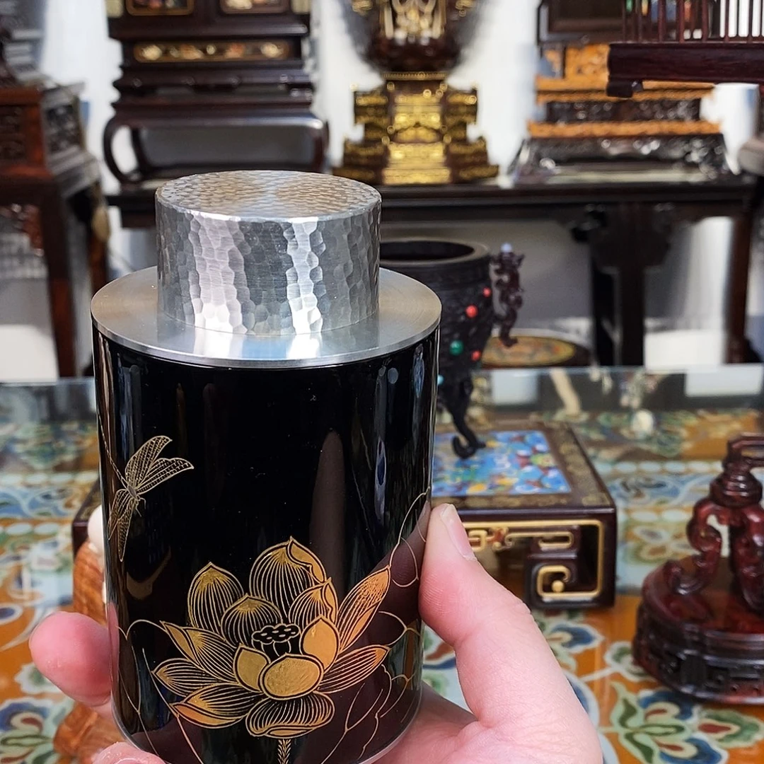 成套家具黑酸枝木类紫光檀茶叶罐