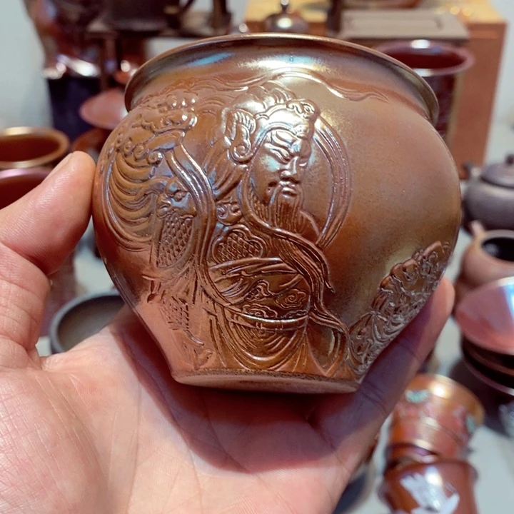 柴烧茶具陶瓷杯子