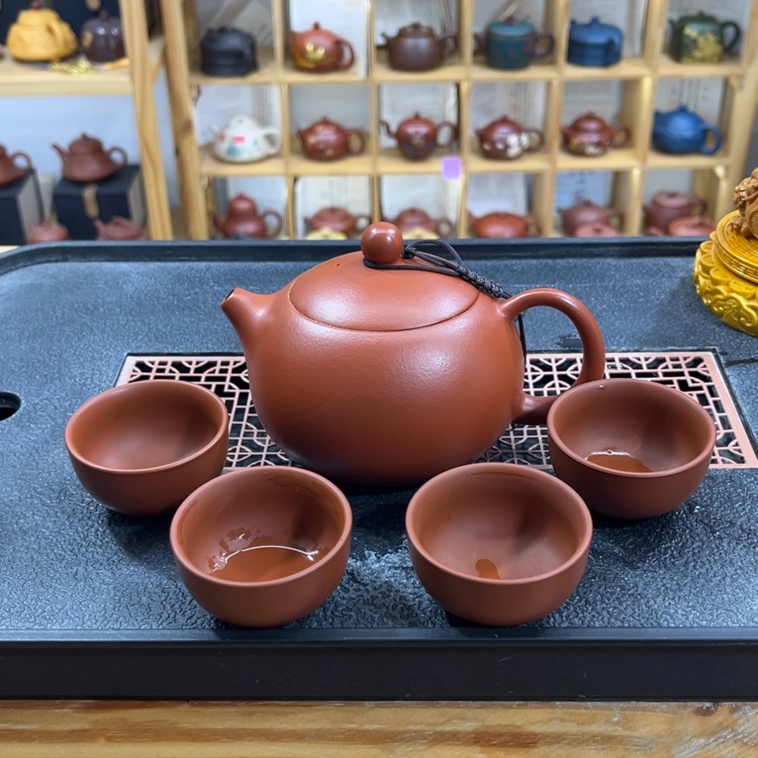 紫砂紫砂胖西施（一壶四杯）