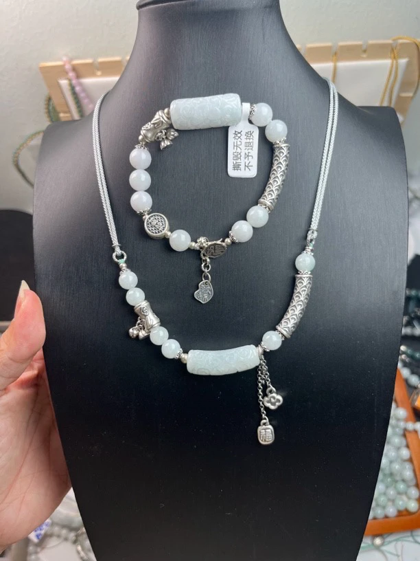 天然纯银饰品 直播间看实物