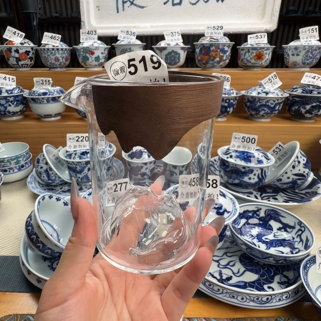 微瑕景德镇盖碗杯子
