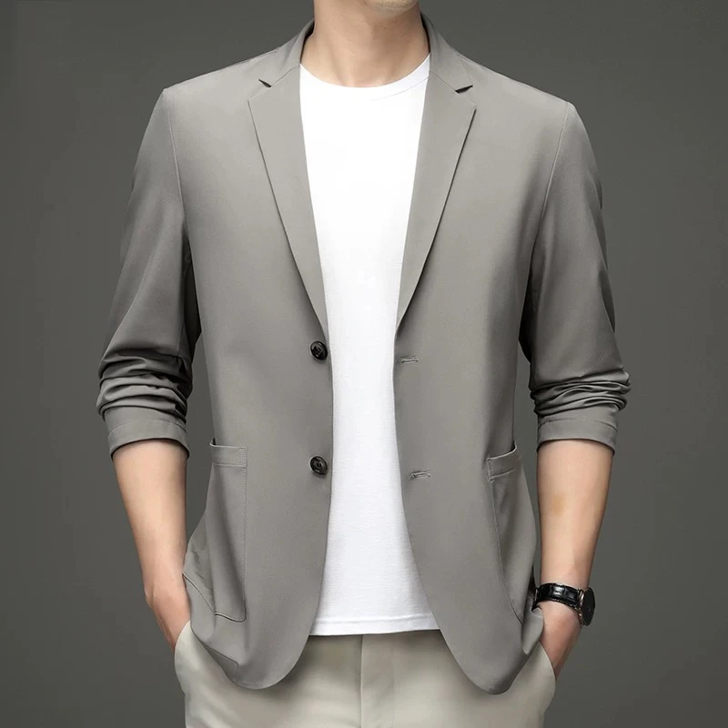 夏季薄款防晒西服男上衣冰丝春夏休闲小西装单西外套单件超薄