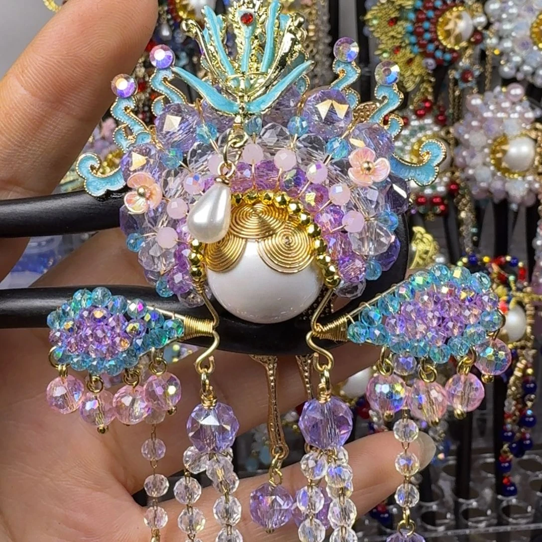 路***忘古风刀马旦发簪发饰