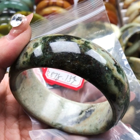 蛇纹石玉手镯未镶嵌用****8