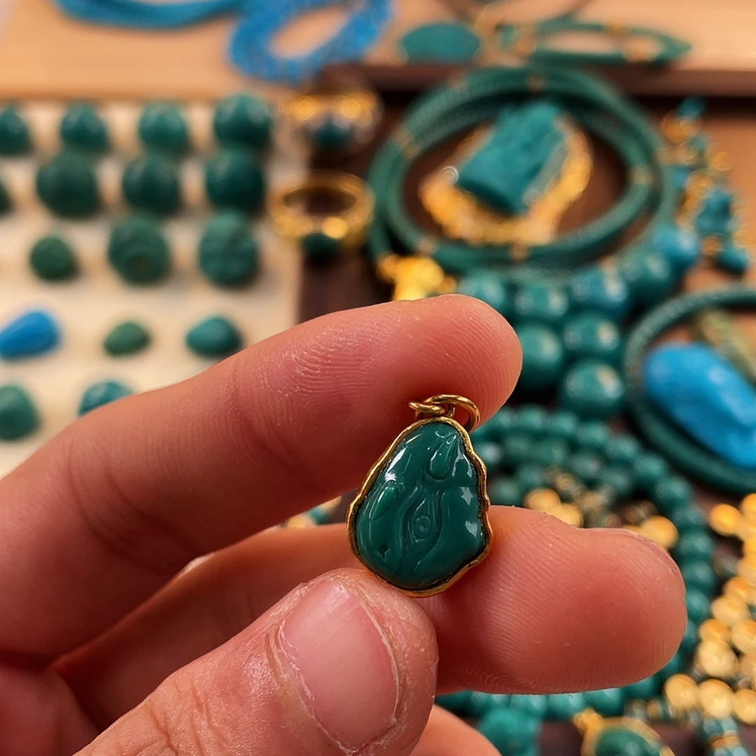 懒***を绿松石未镶嵌配饰