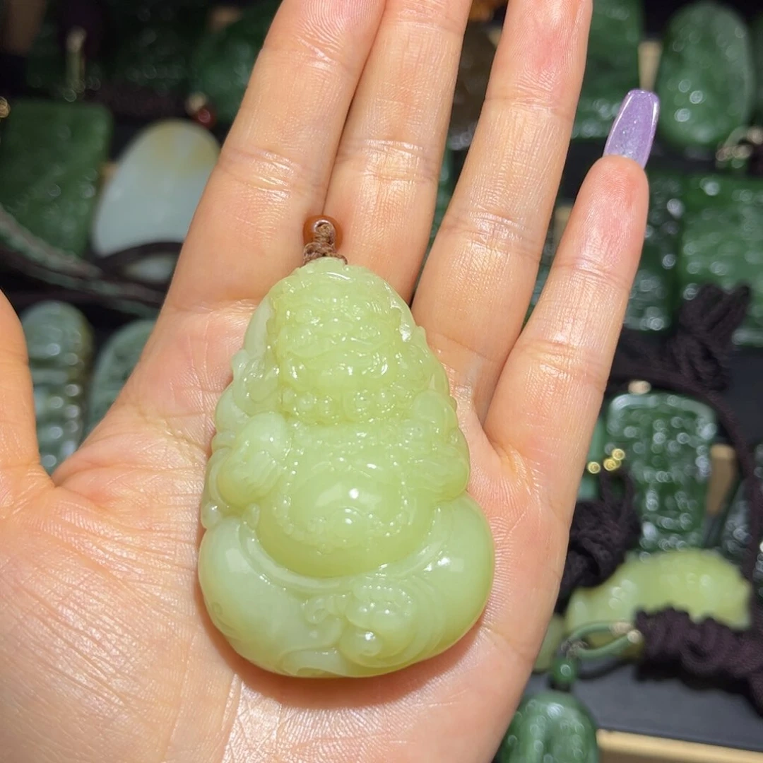 和田玉未镶嵌挂件东*