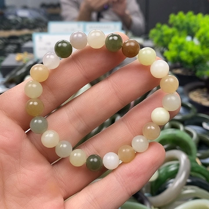 和田玉未镶嵌手镯8mm