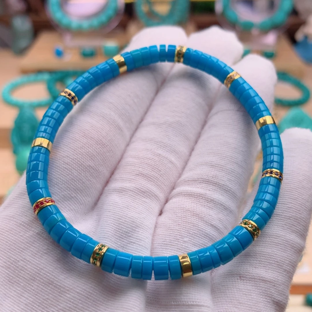 绿松石珠宝奇石18K金镶嵌