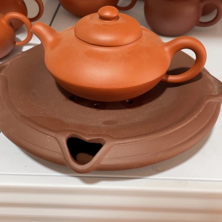 紫砂茶壶红泥合欢
