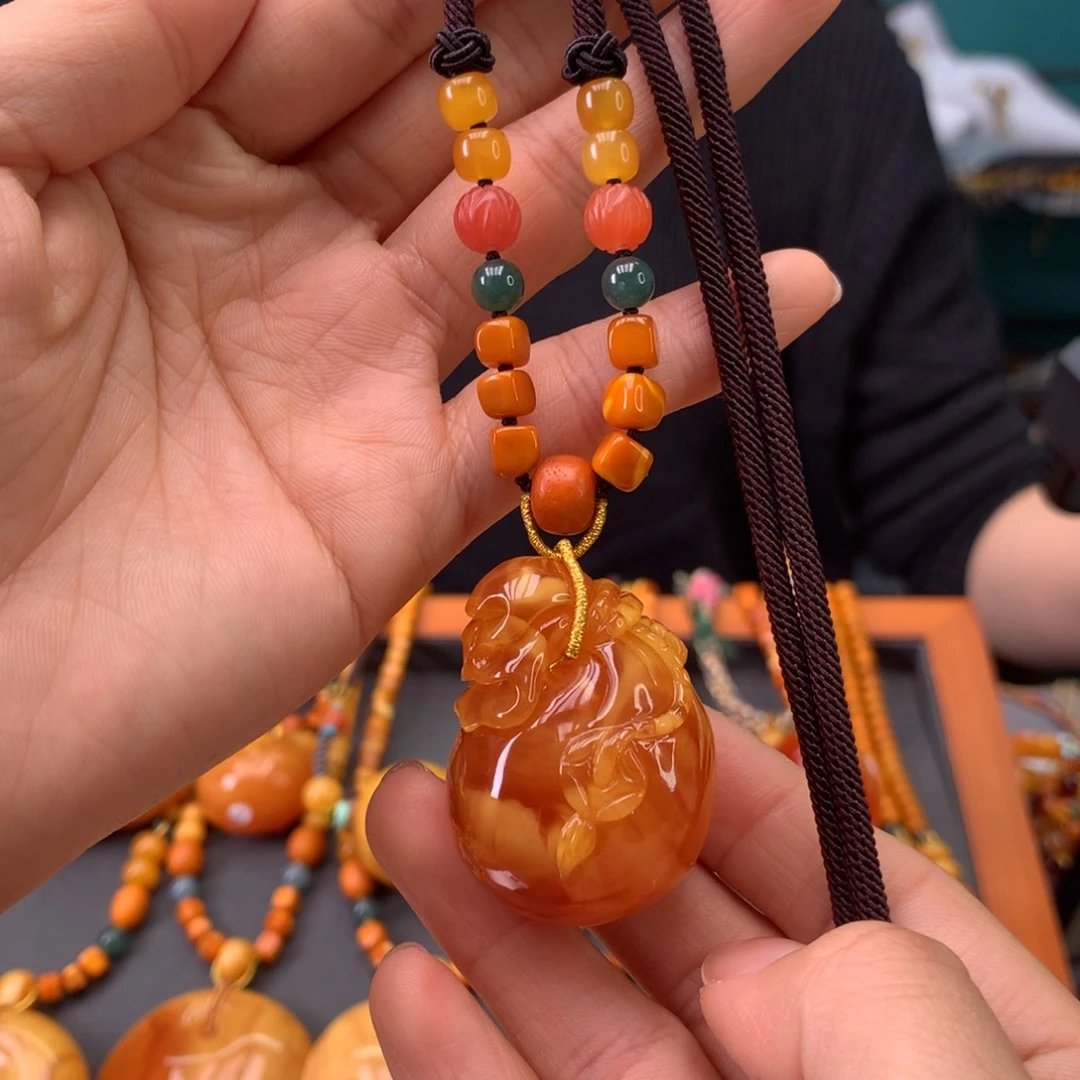 蜜蜡未镶嵌颈饰天然