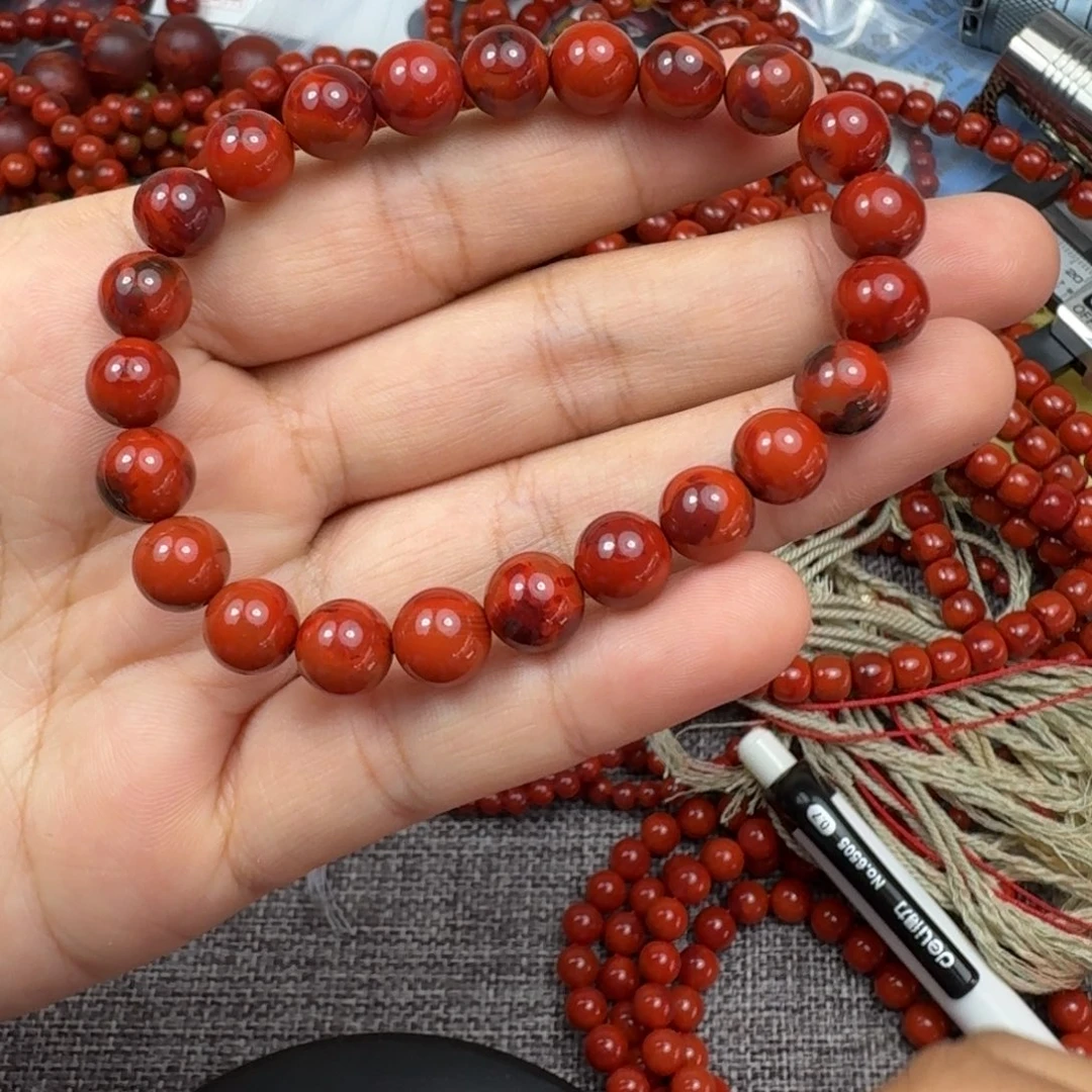 城***姐南红玛瑙未镶嵌手链