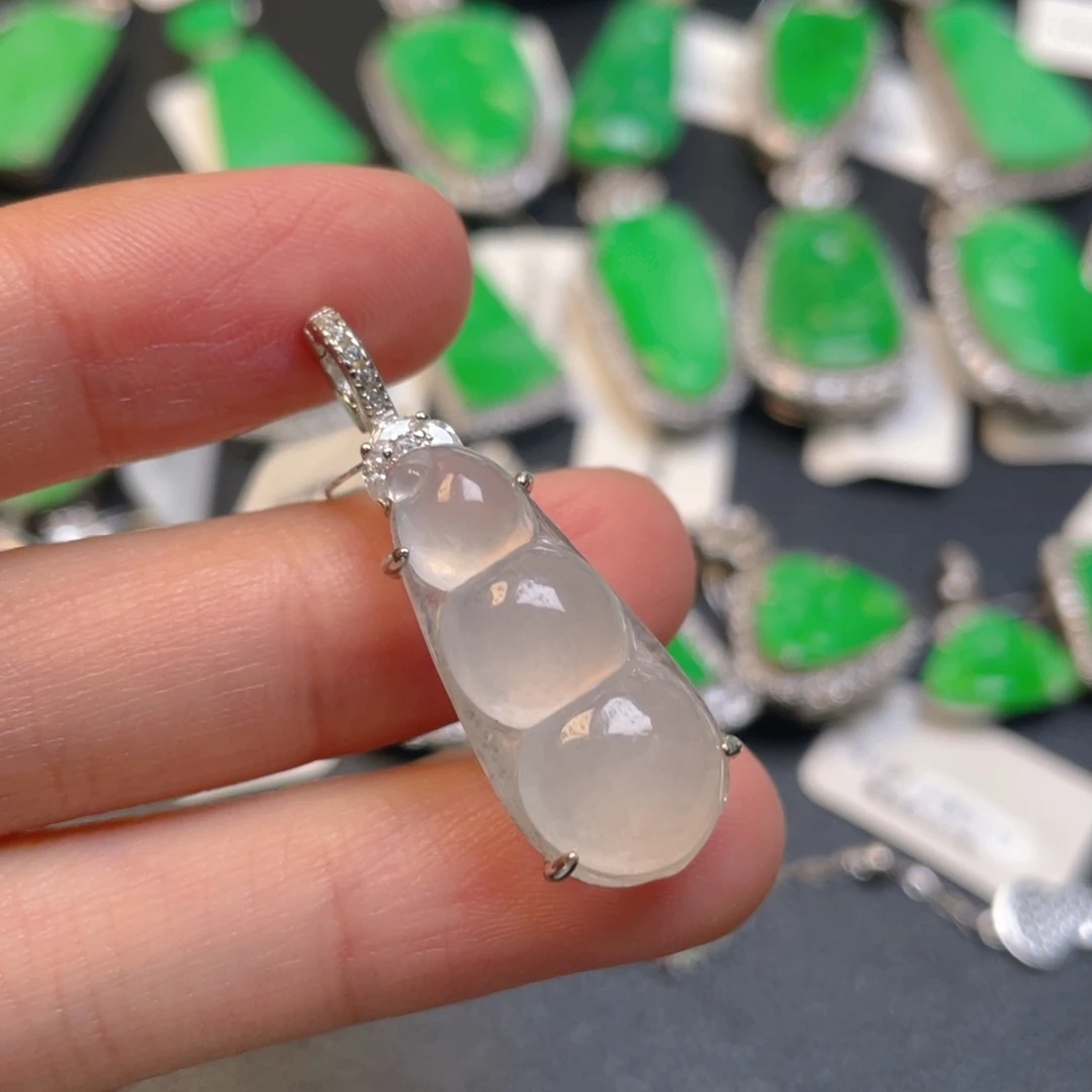 翡翠银S925镶嵌颈饰