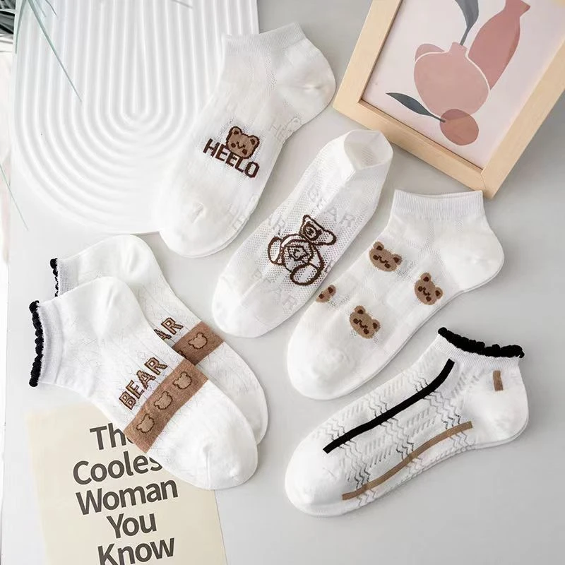 夏款袜子女船袜韩版ins潮百搭网眼透气空调袜日系可爱学院风批发