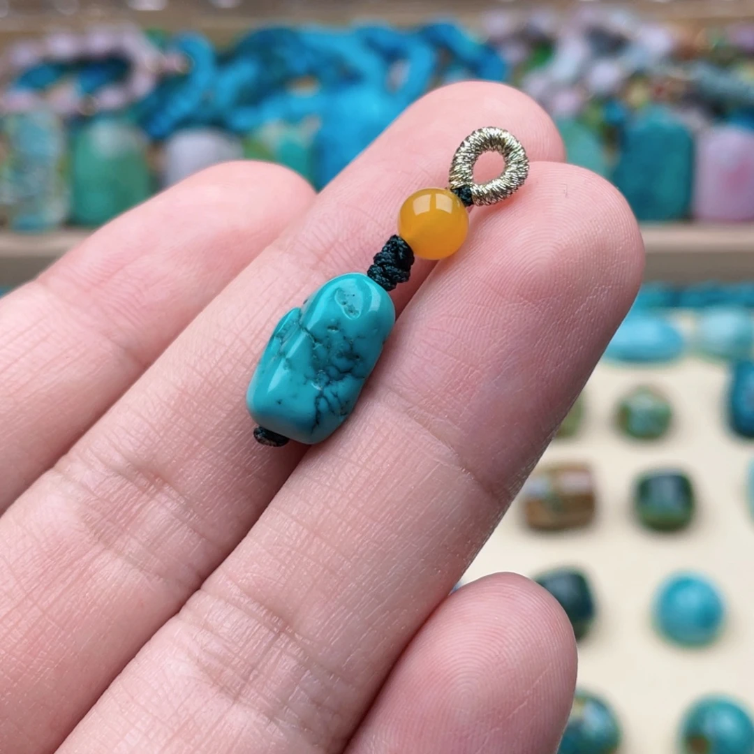 绿松石未镶嵌珠宝奇石9.6x14.6mm