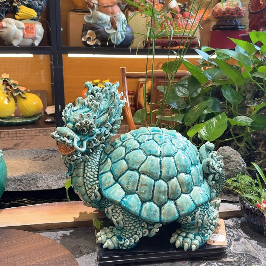 低***调陶瓷龙龟精品40厘米